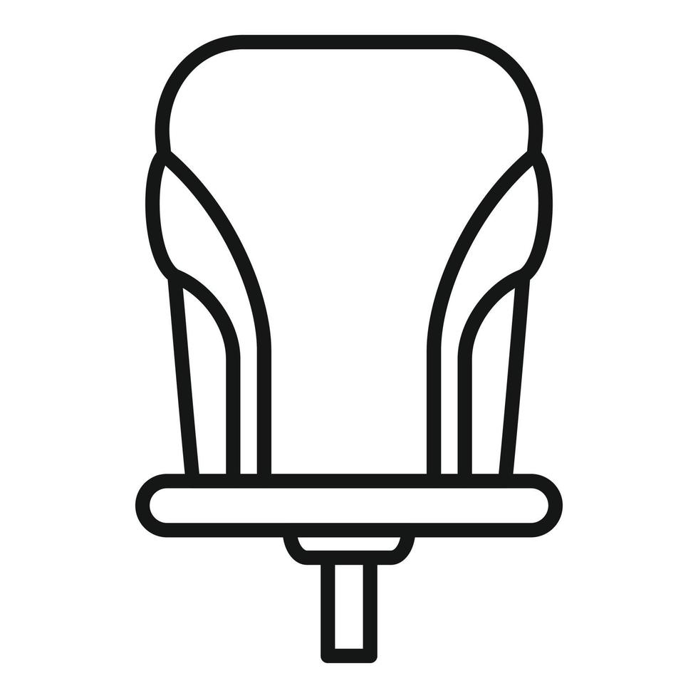 vector de contorno de icono de asiento de bicicleta para niños. motorista de juguete