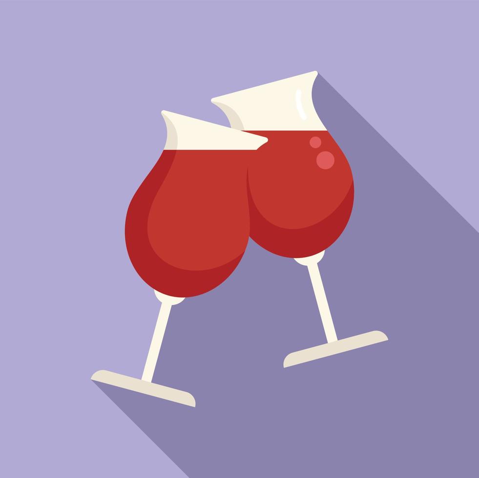 Hand cocktail icon flat vector. Party toast vector