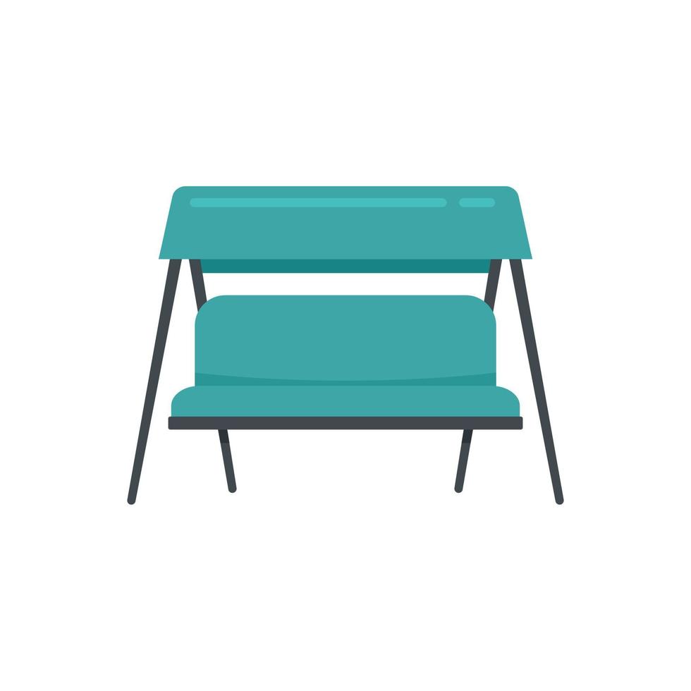 Swing textile chair icon flat isolated vector