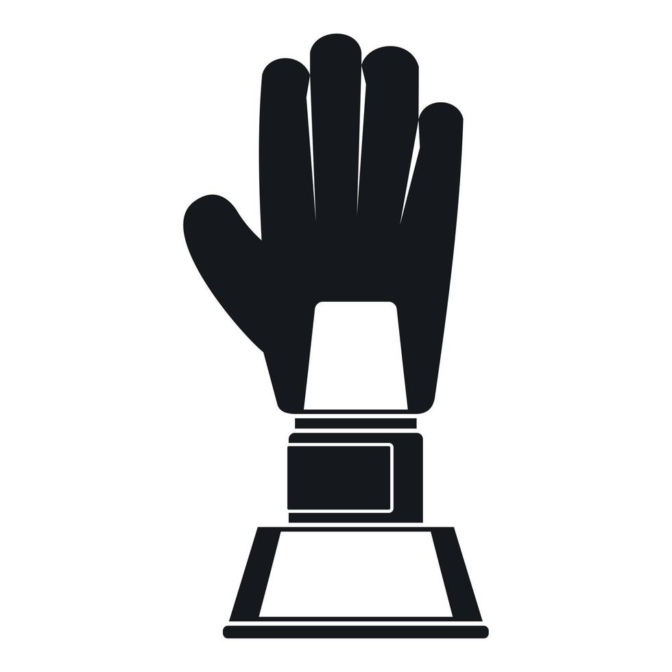 Baseball glove award icon, simple style vector