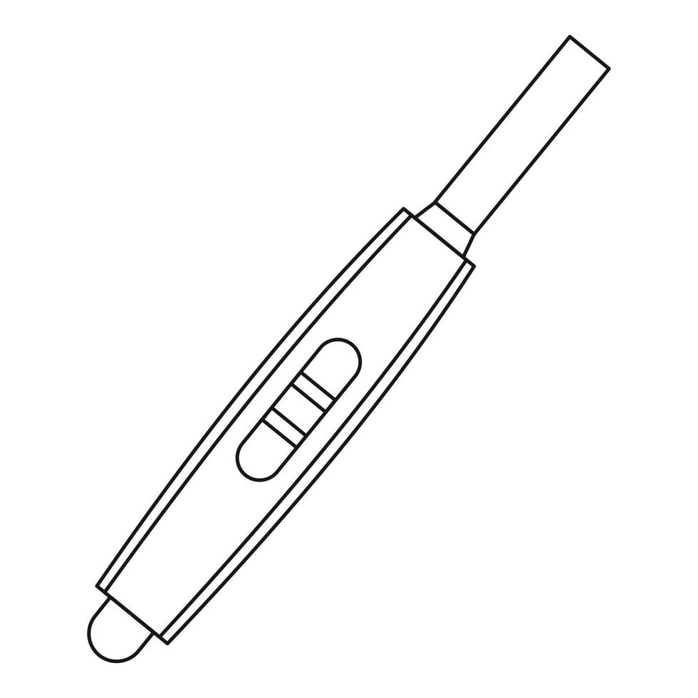 Pregnancy test icon, outline style vector