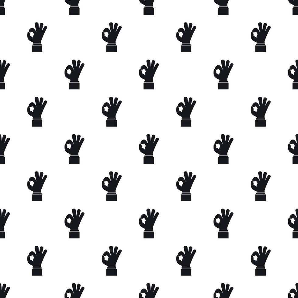 Gesture okay pattern, simple style vector