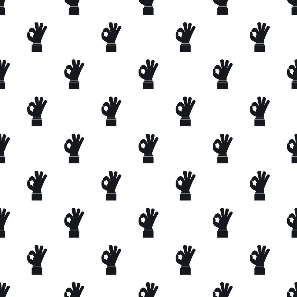 Gesture okay pattern, simple style vector