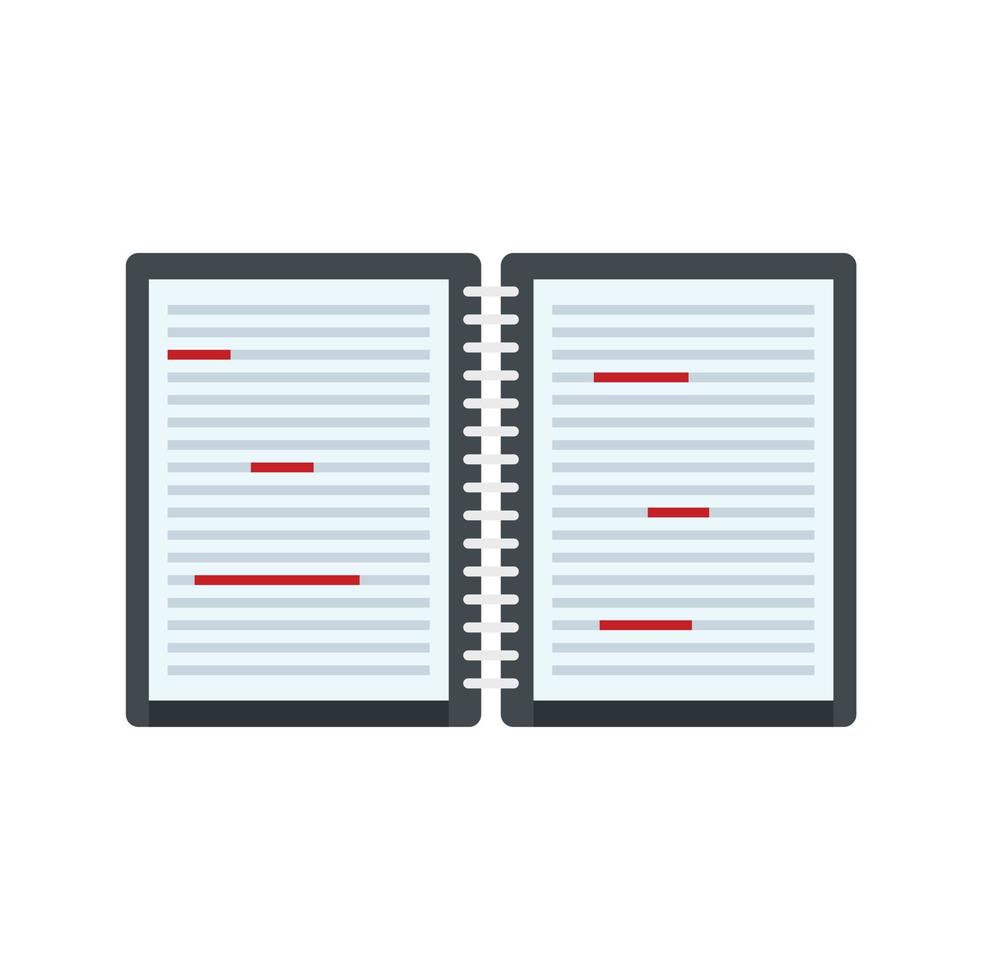 Writer editor icon flat isolated vector