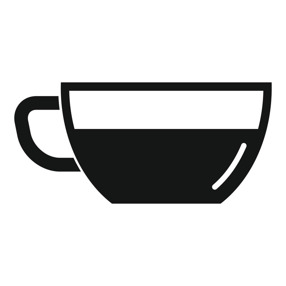 vector simple de icono de taza de té transparente. café de la mañana