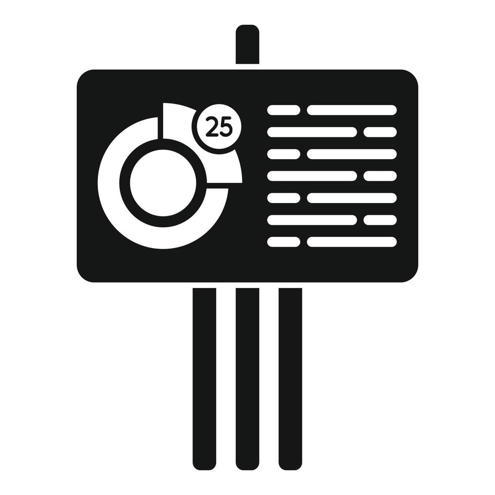Chart banner icon simple vector. Market target vector