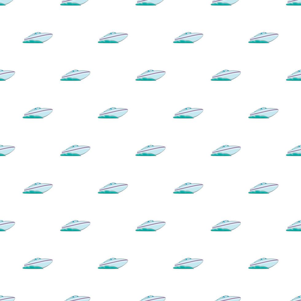 Speed boat pattern, cartoon style vector