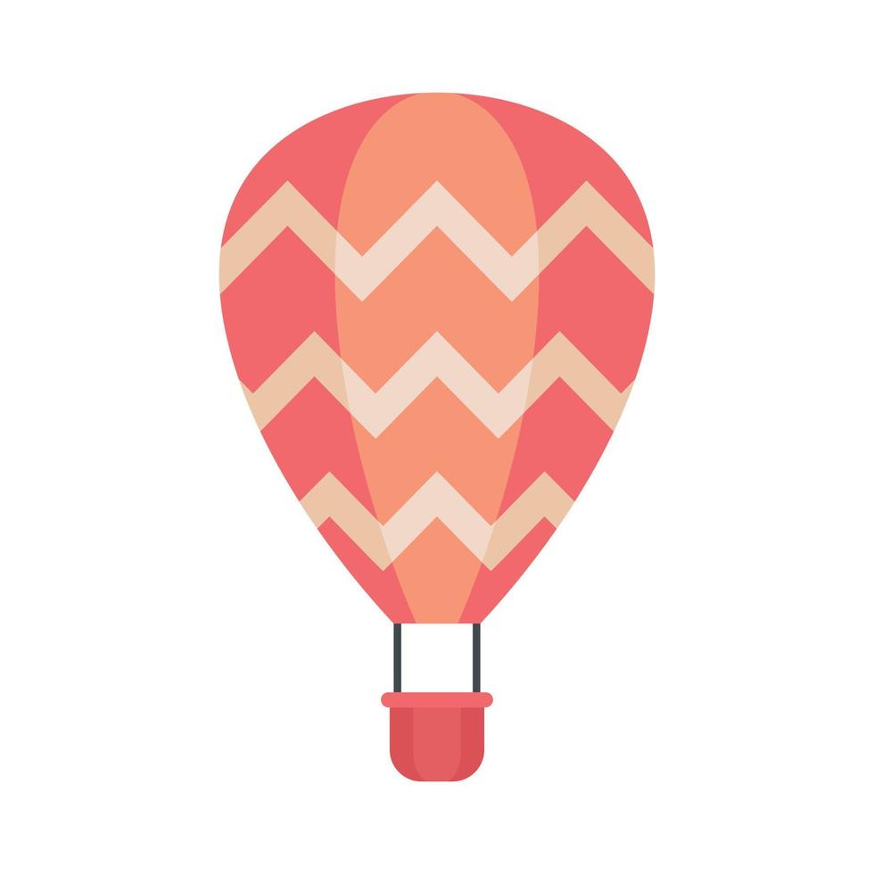 Summer air balloon icon flat isolated vector