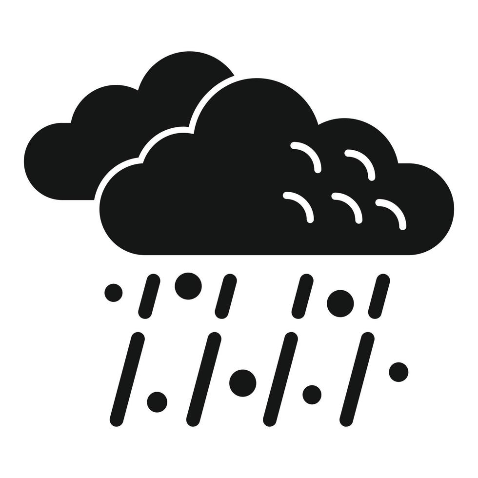 vector simple de icono de nube lluviosa. pronóstico del sol