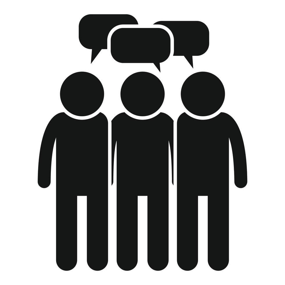 People dialog icon simple vector. Business dialog vector