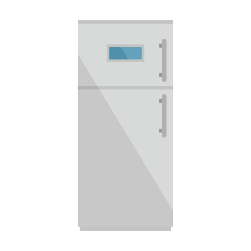Modern fridge icon flat isolated vector