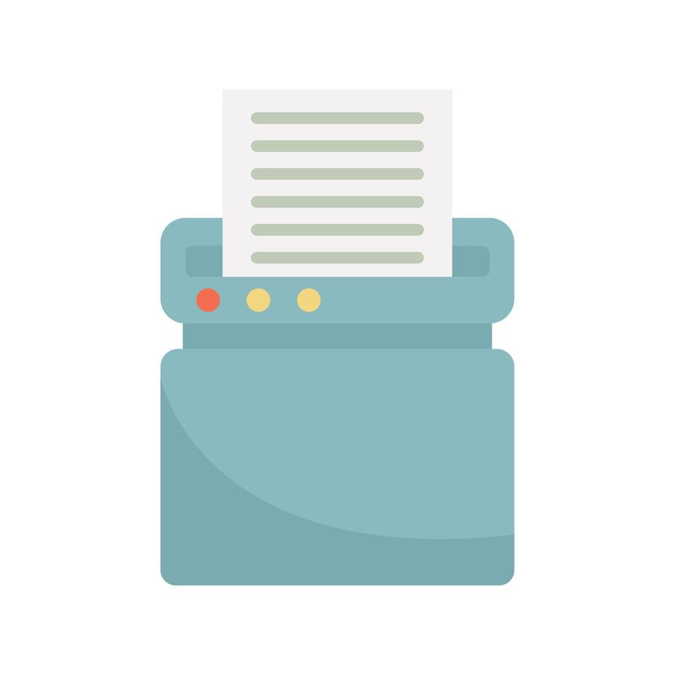 Safety shredder icon flat isolated vector