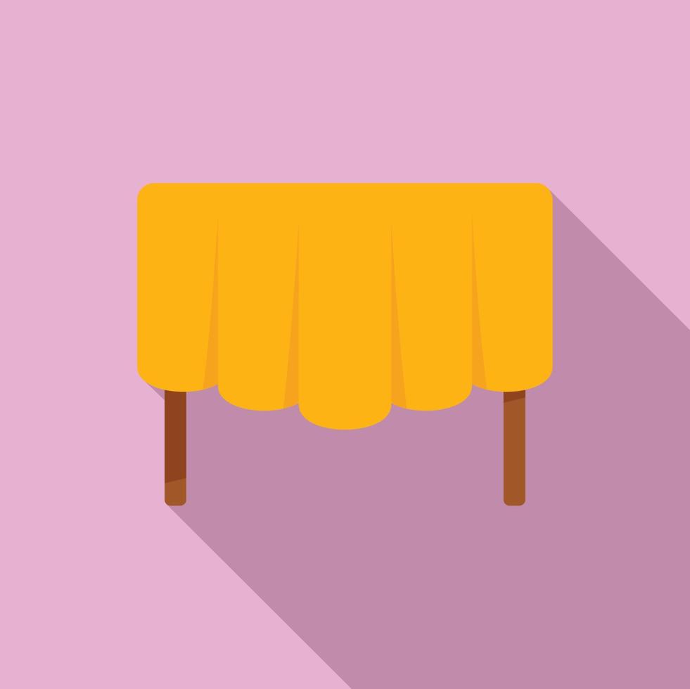 vector plano de icono de mesa de café. pequeño plástico