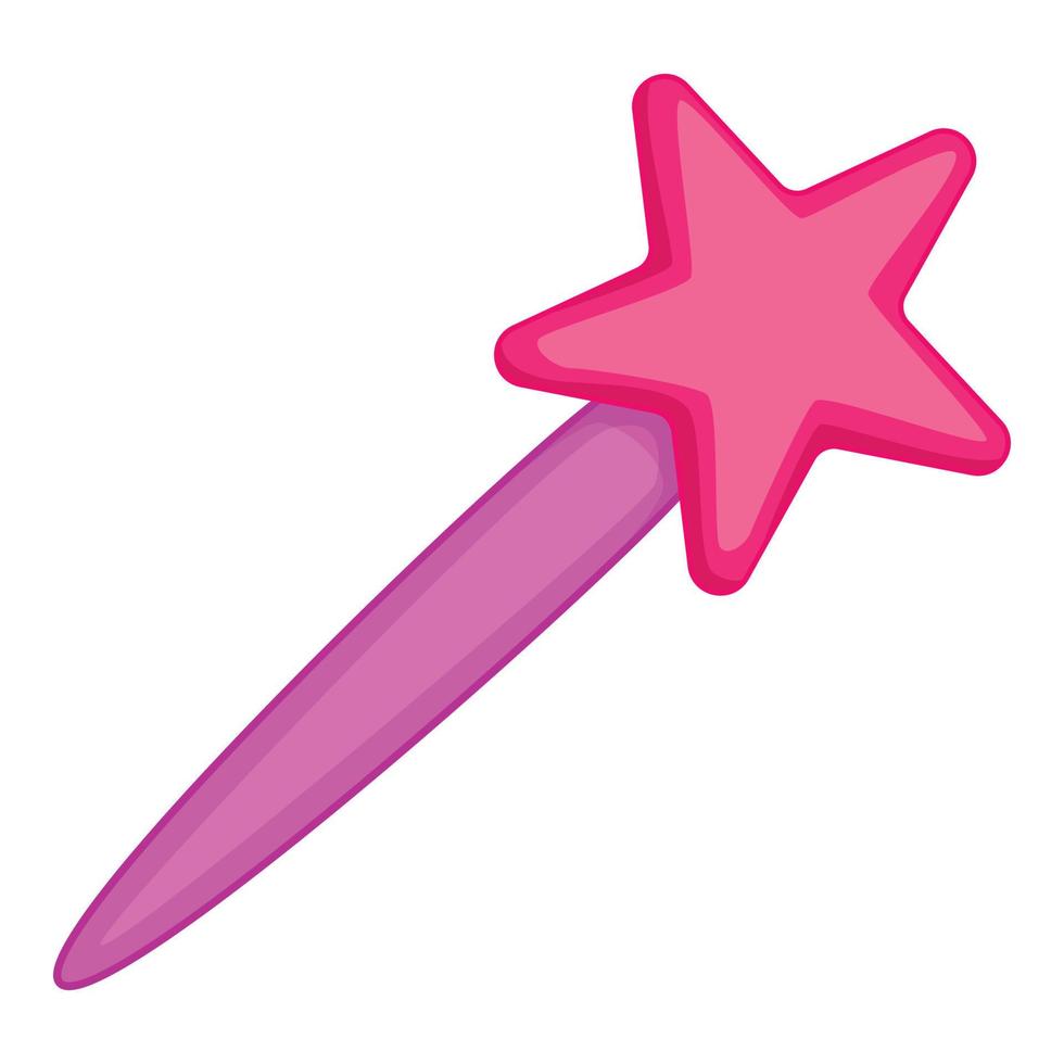 Magic wand icon, cartoon style vector