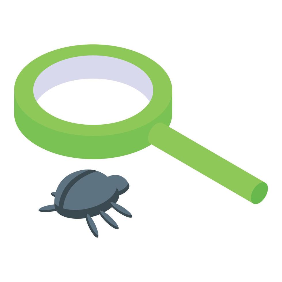 Security bug icon isometric vector. Data software vector