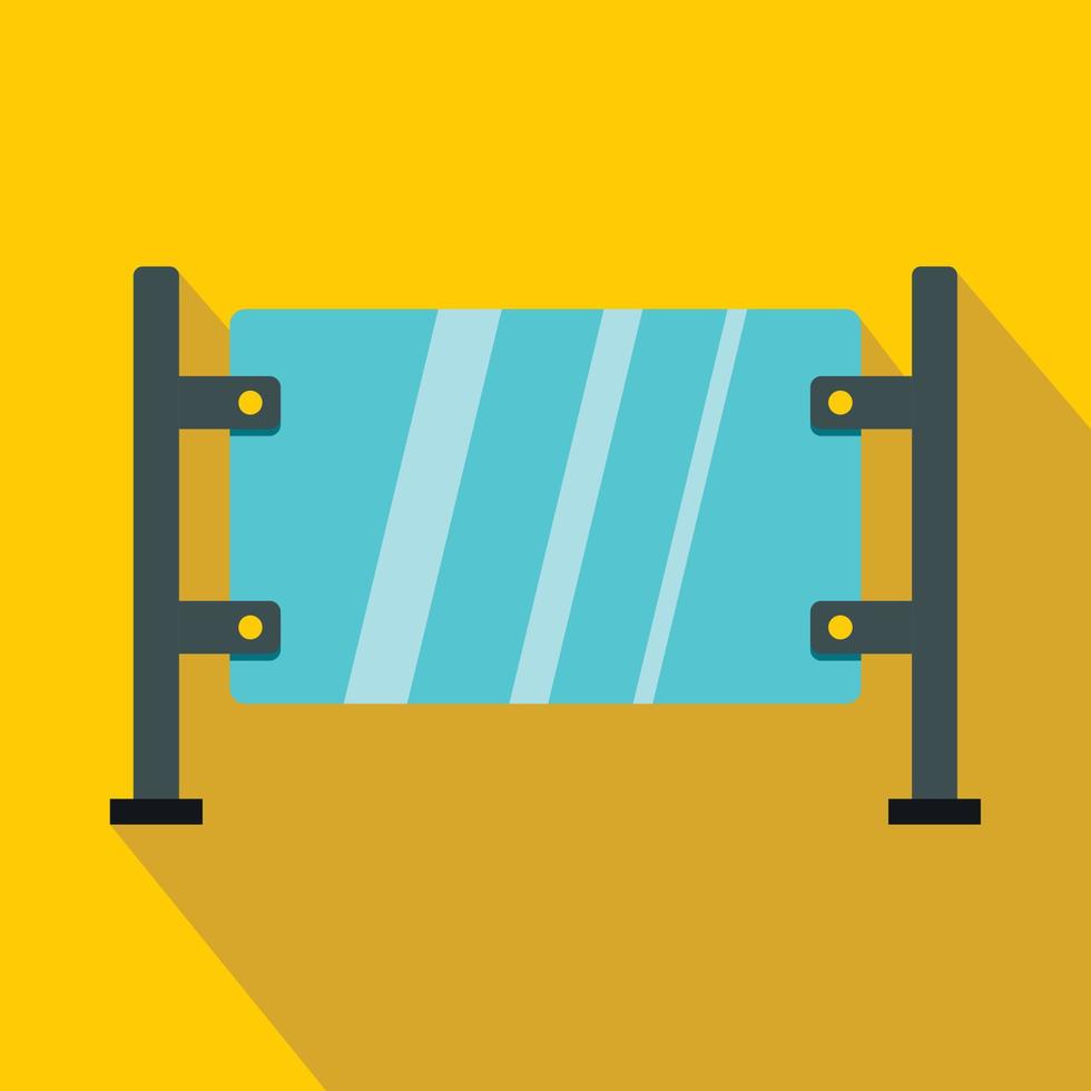 Glass gate icon, flat style vector