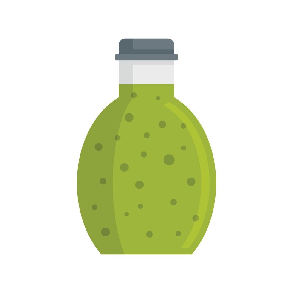 Eco plant condiment jar icon flat isolated vector