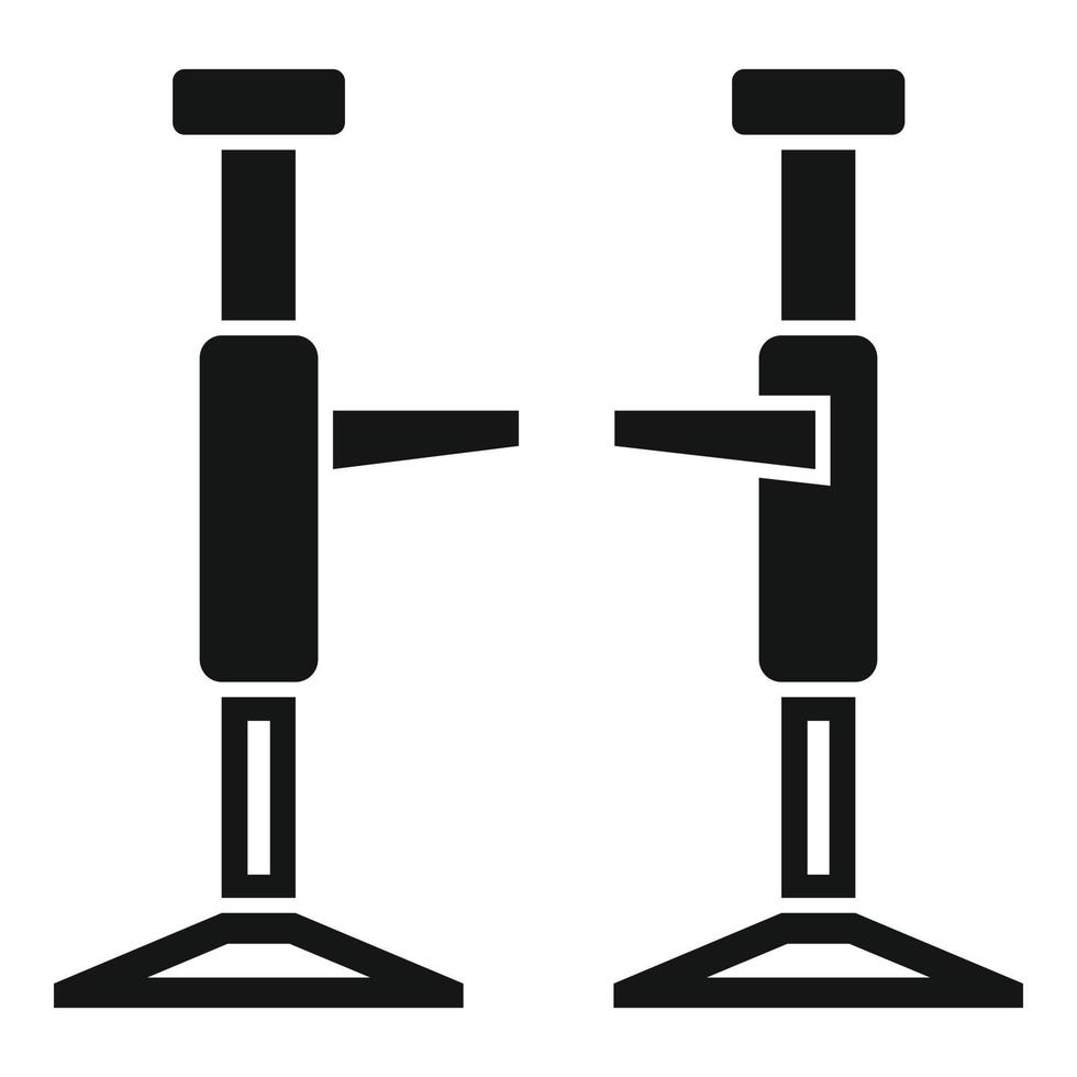 icono de elevación de coche mecánico vector simple. reparación automática