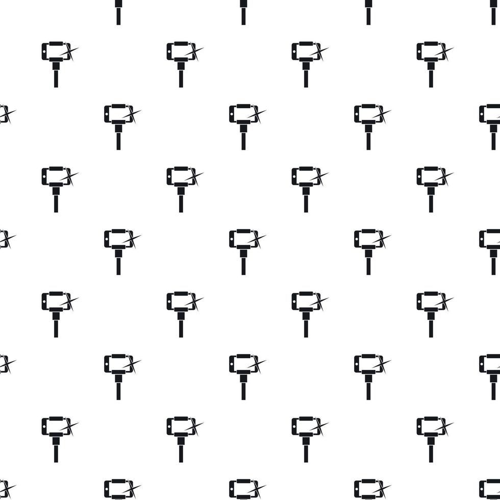 Smartphone on a selfie stick pattern, simple style vector