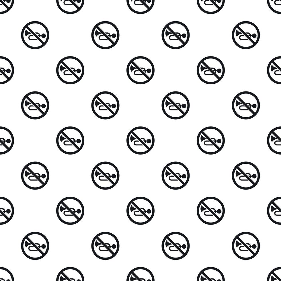 Sign no trumpet pattern, simple style vector