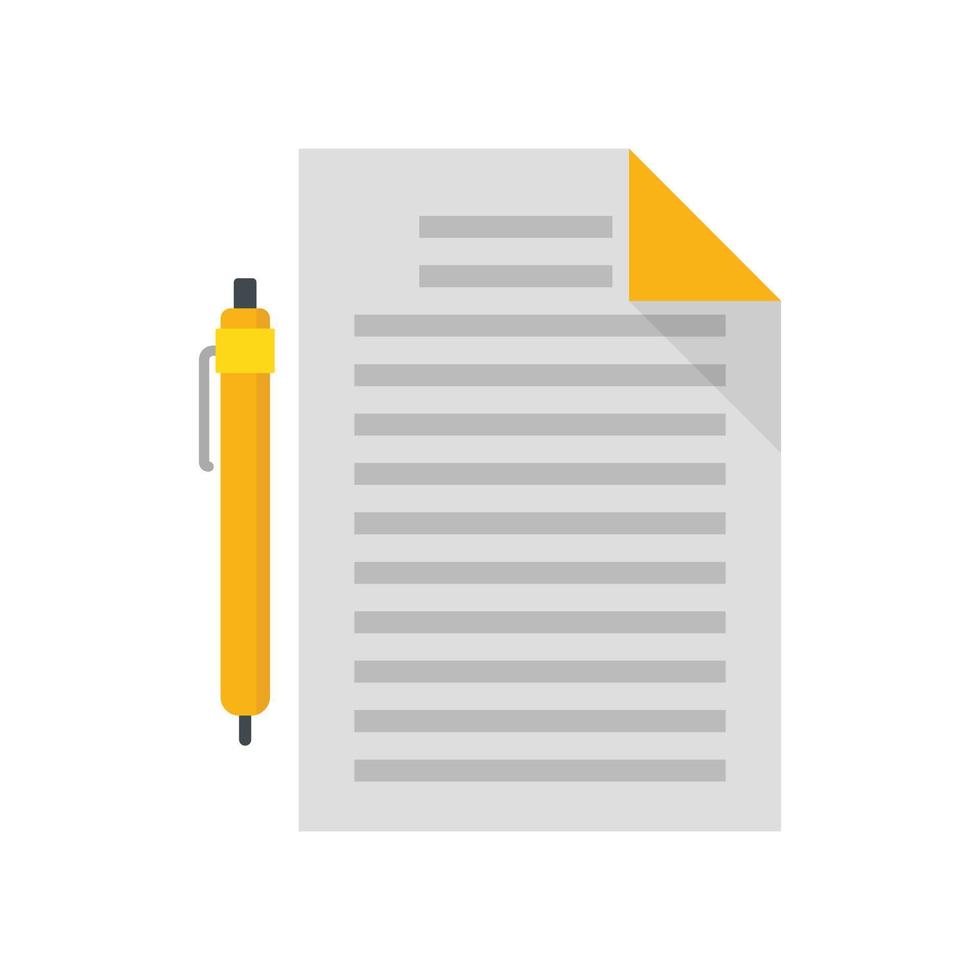 Paper documents icon flat isolated vector