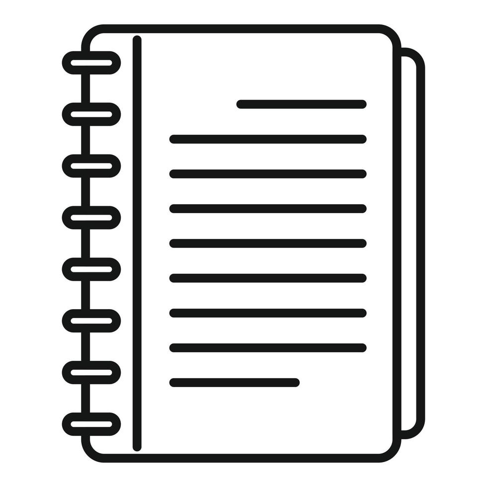 Notebook routine scenario icon outline vector. Activity film vector