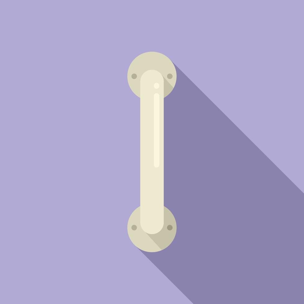 Knob door handle icon flat vector. Front metal vector