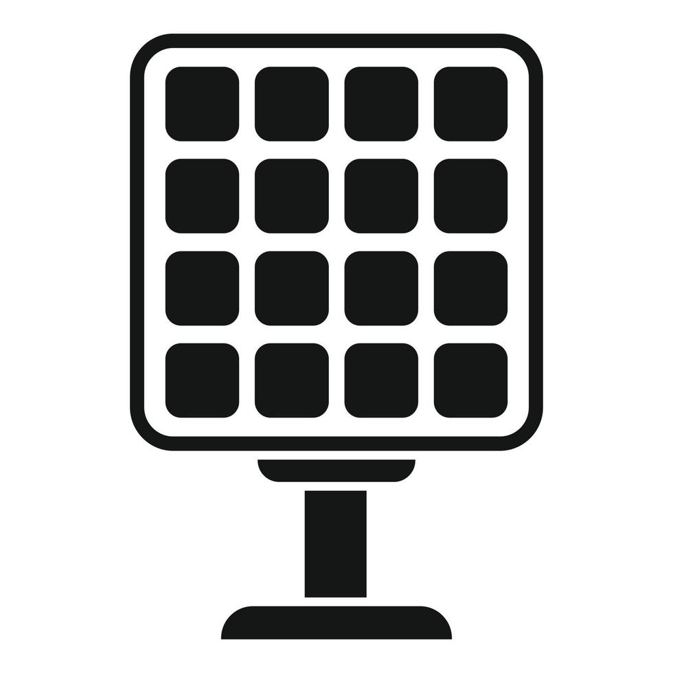 Solar panel icon simple vector. Global climate vector