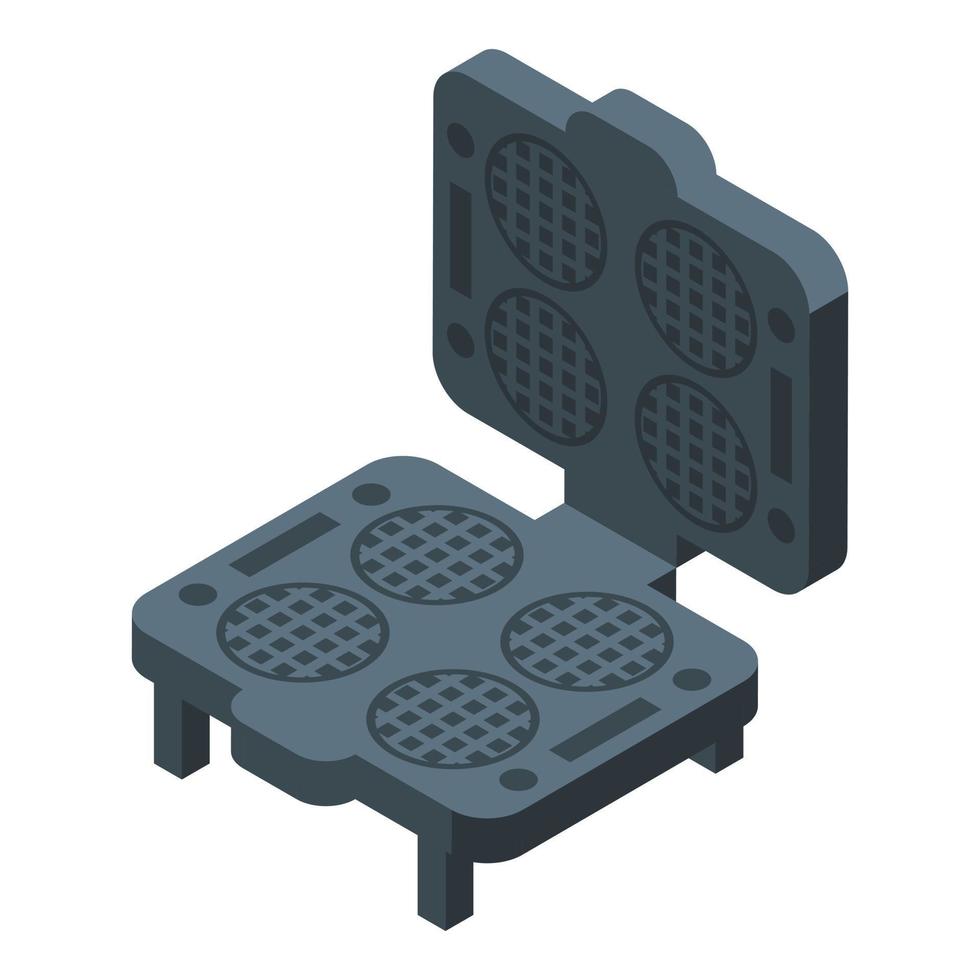 Cook equipment icon isometric vector. Waffle maker vector