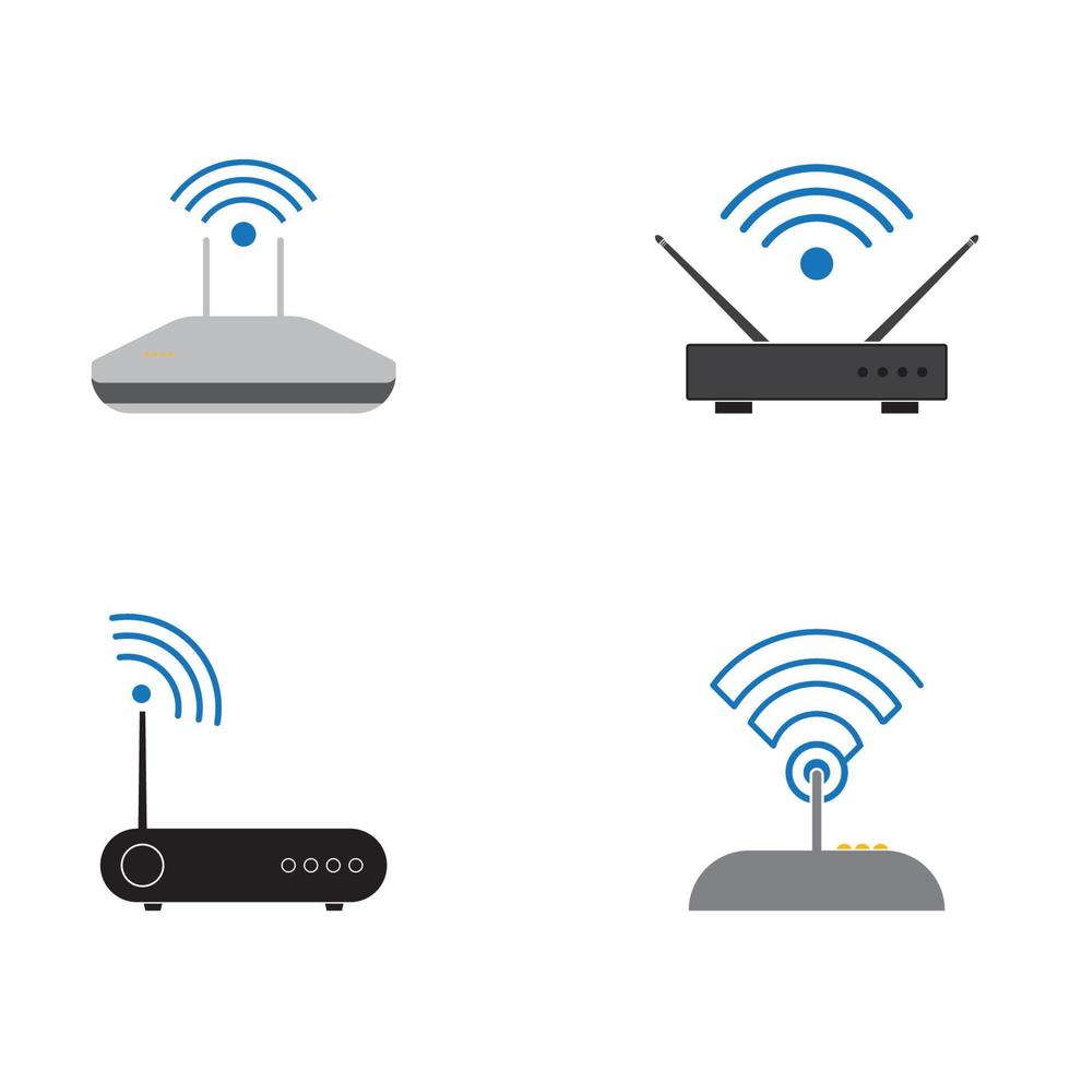 icono de enrutador wifi vector