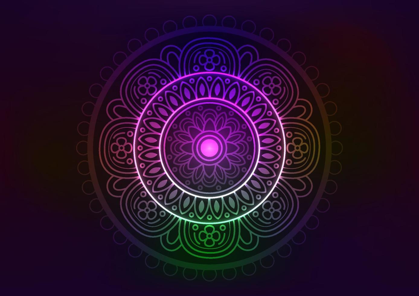 Fondo de patrón de mandala colorido de diseño floral abstracto vector