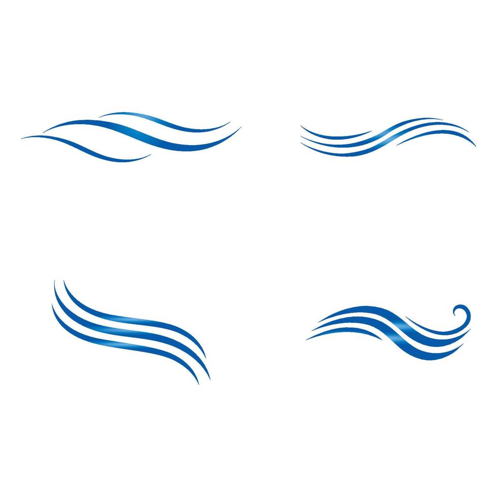 Water Wave Logo Template. vector Icon illustration