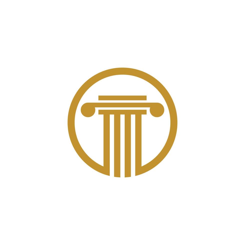 Pillar Logo Template. Column Vector illustration