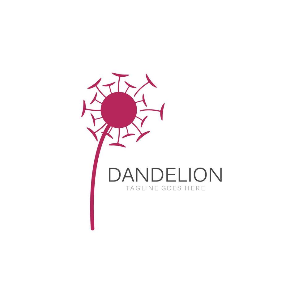 Illustration of concept dandelion. Vecto vector