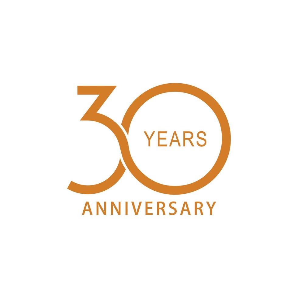 Vector design for 30 year anniversary