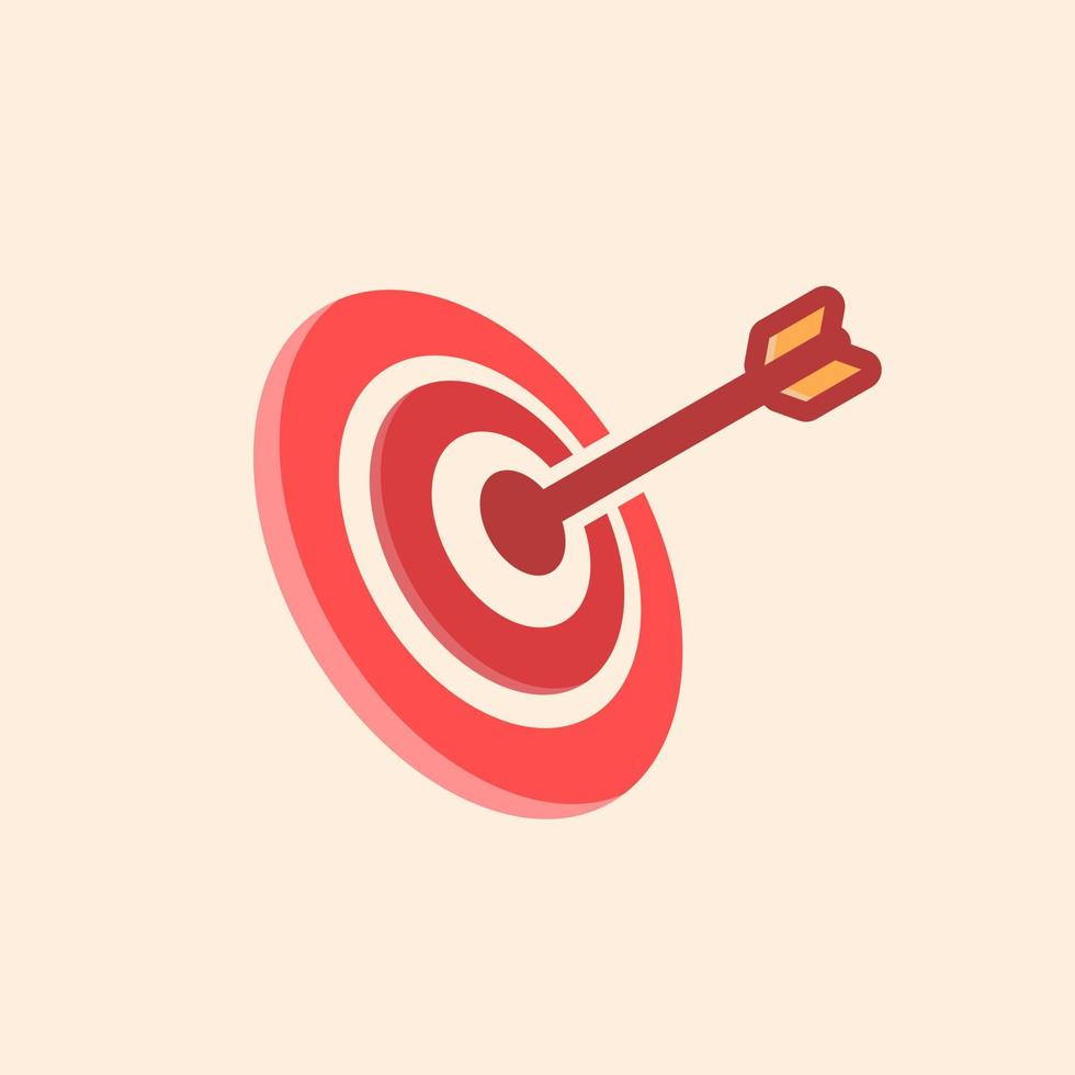 illustration of an arrow hitting the target vector