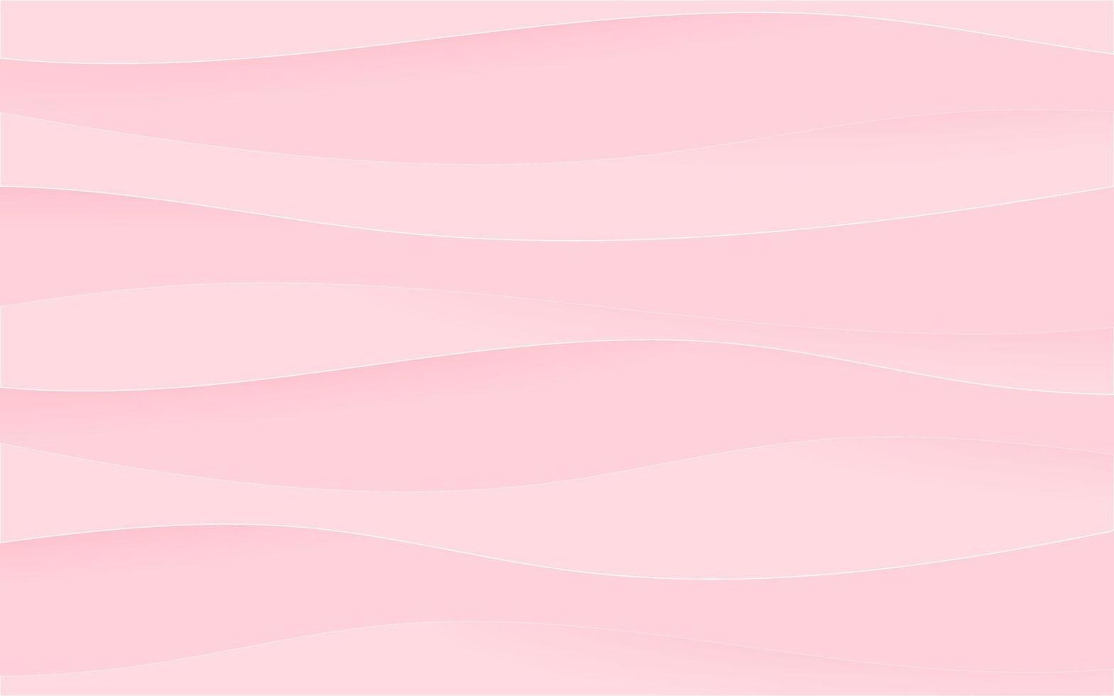 Pink paper art curve background. Vector paper cut illustration. Eps10