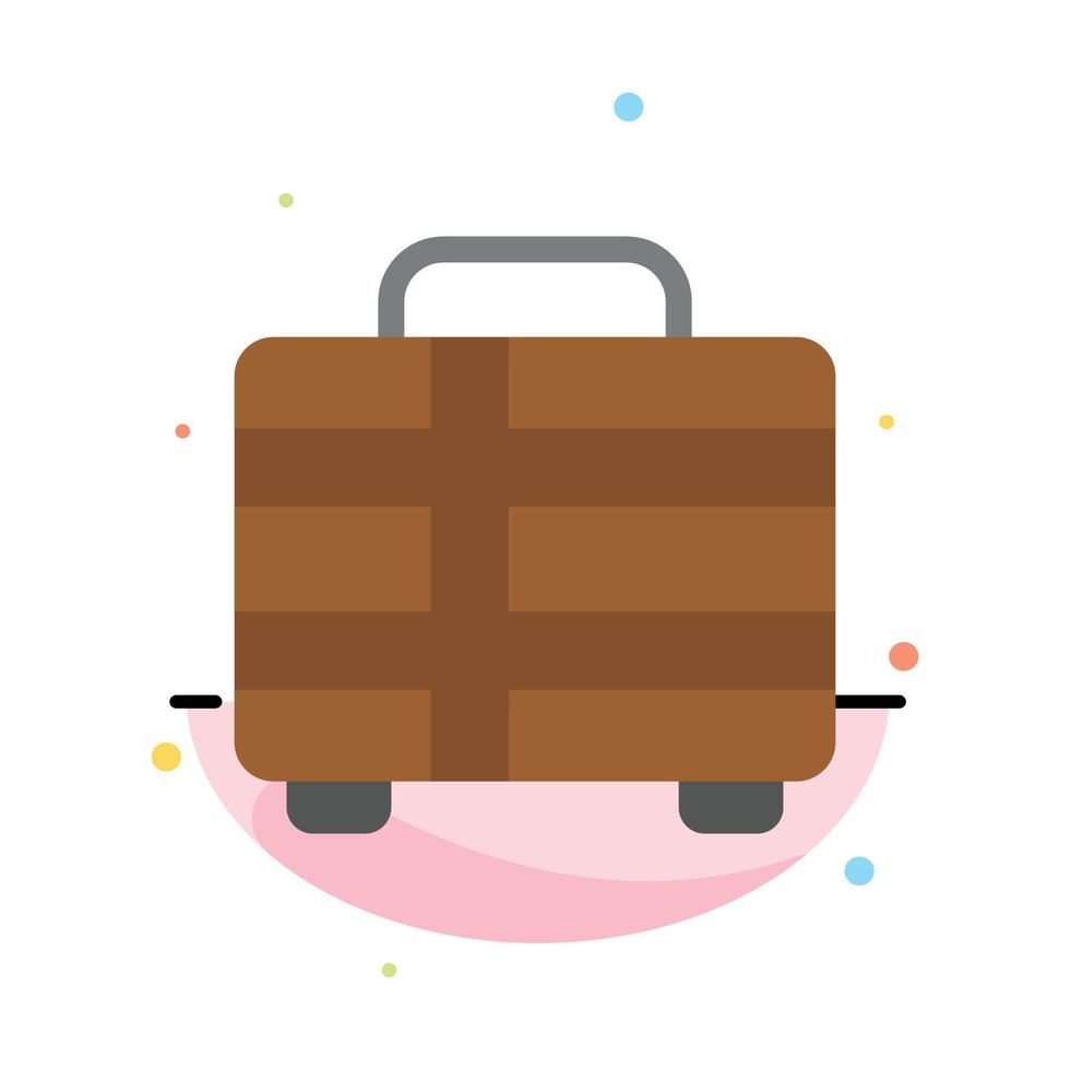 Beach Holiday Transportation Travel Abstract Flat Color Icon Template vector