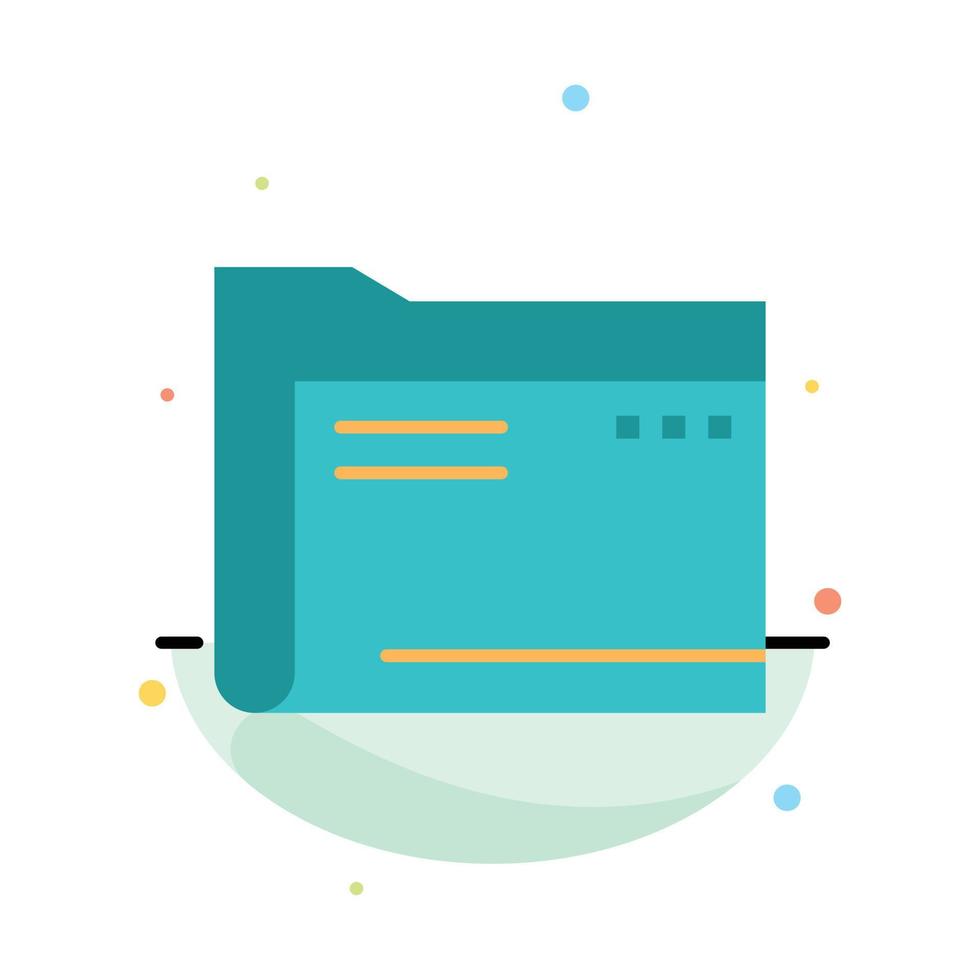 Folder Archive Computer Document Empty File Storage Abstract Flat Color Icon Template vector