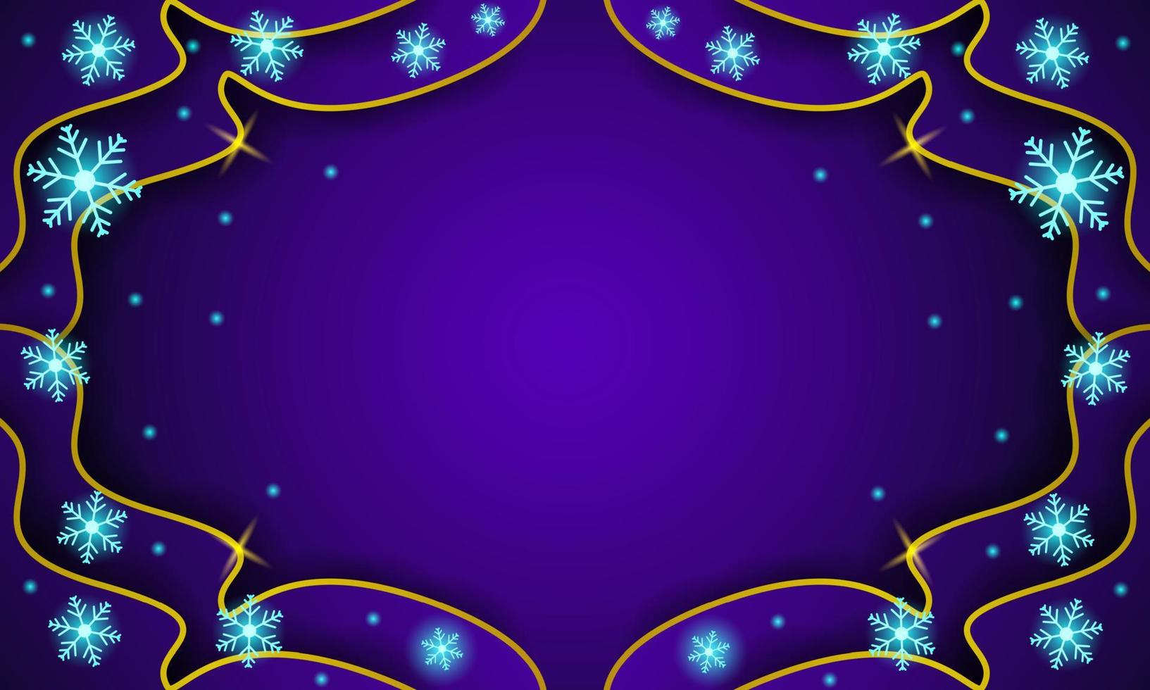 Luxury style background Purple and gold color with snowflakes, winter and christmas background.vector design vector