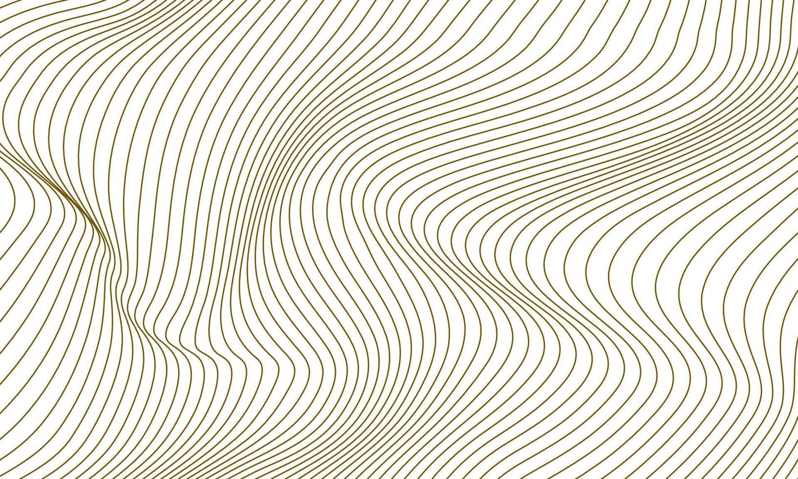 ondas de línea dorada sobre fondo blanco, diseño de vector de fondo abstracto