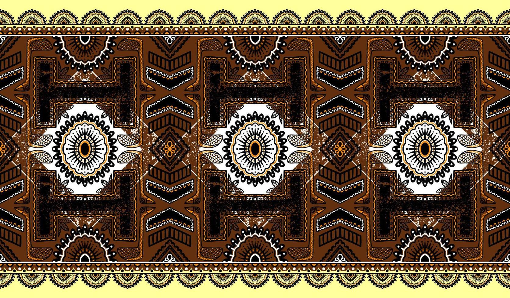 traditional ethnic geometric pattern background design for backgrounds carpet wallpaper clothes wrap fabric seamless embroidery style vector illustration