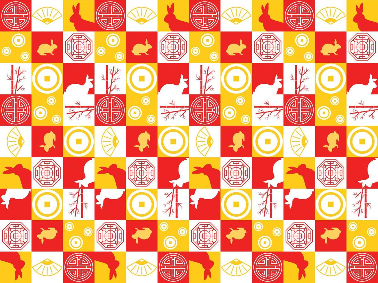 geometric chinese new year background zodiac japanese vector pattern seamless rich red lunar asian