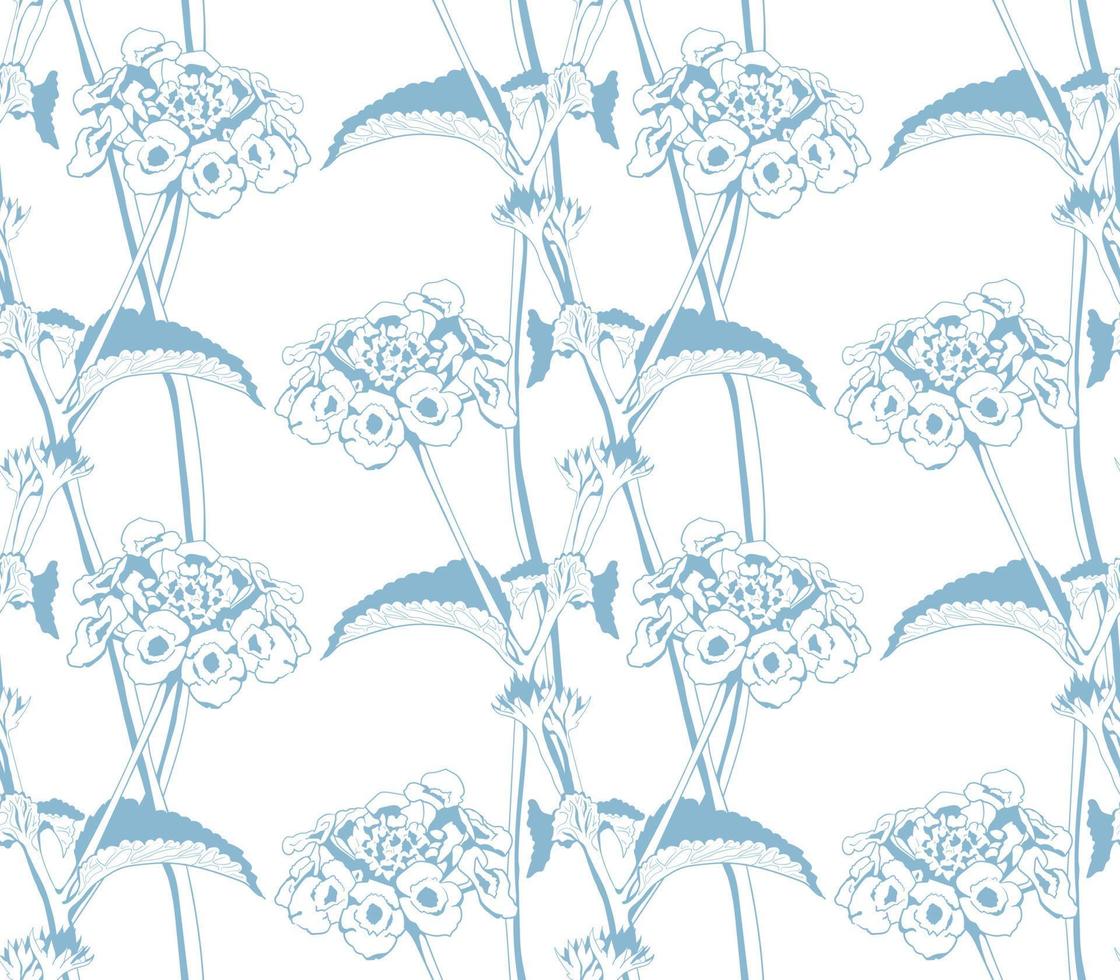 Foliage pattern of leaf plant for textile design. Floral art for wallpaper or fabric fashion. vector