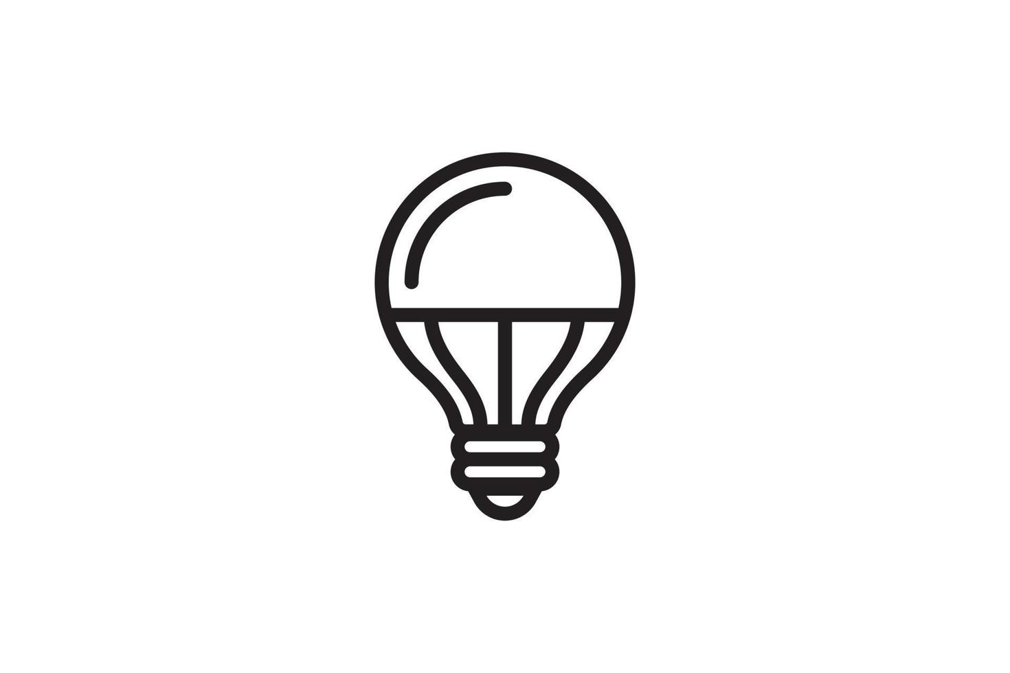 tecnología de economía de energía de icono de lámpara led. bombilla eléctrica potencia innovación moderna. signo de vector de casa inteligente.