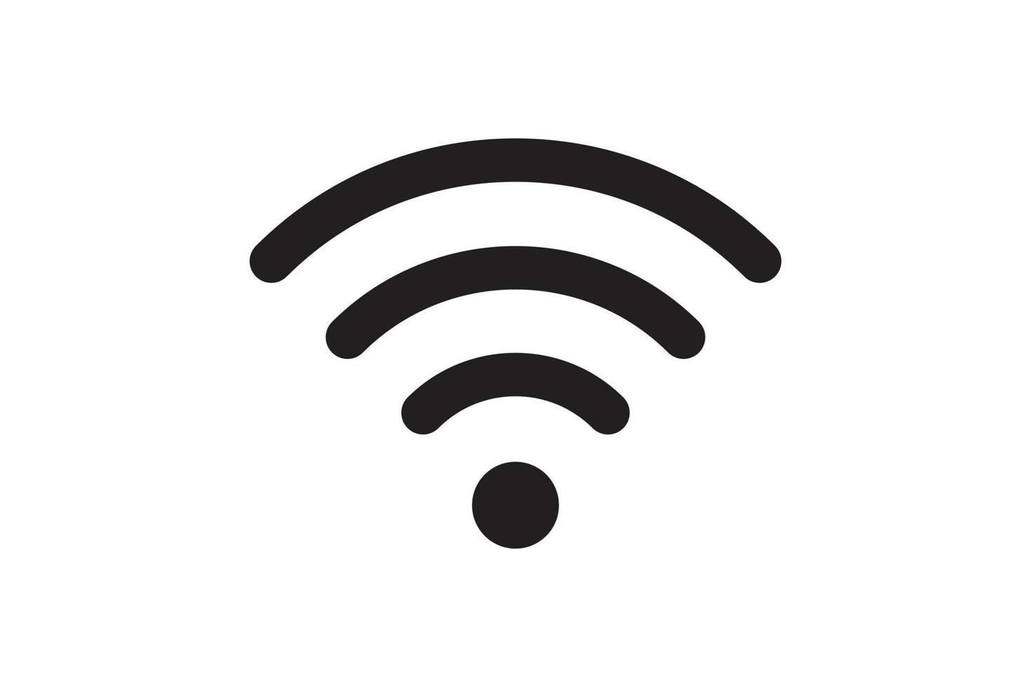 conexión de señal de símbolo wi fi. señal de tecnología inalámbrica de internet vectorial. icono de comunicación de red wifi. vector