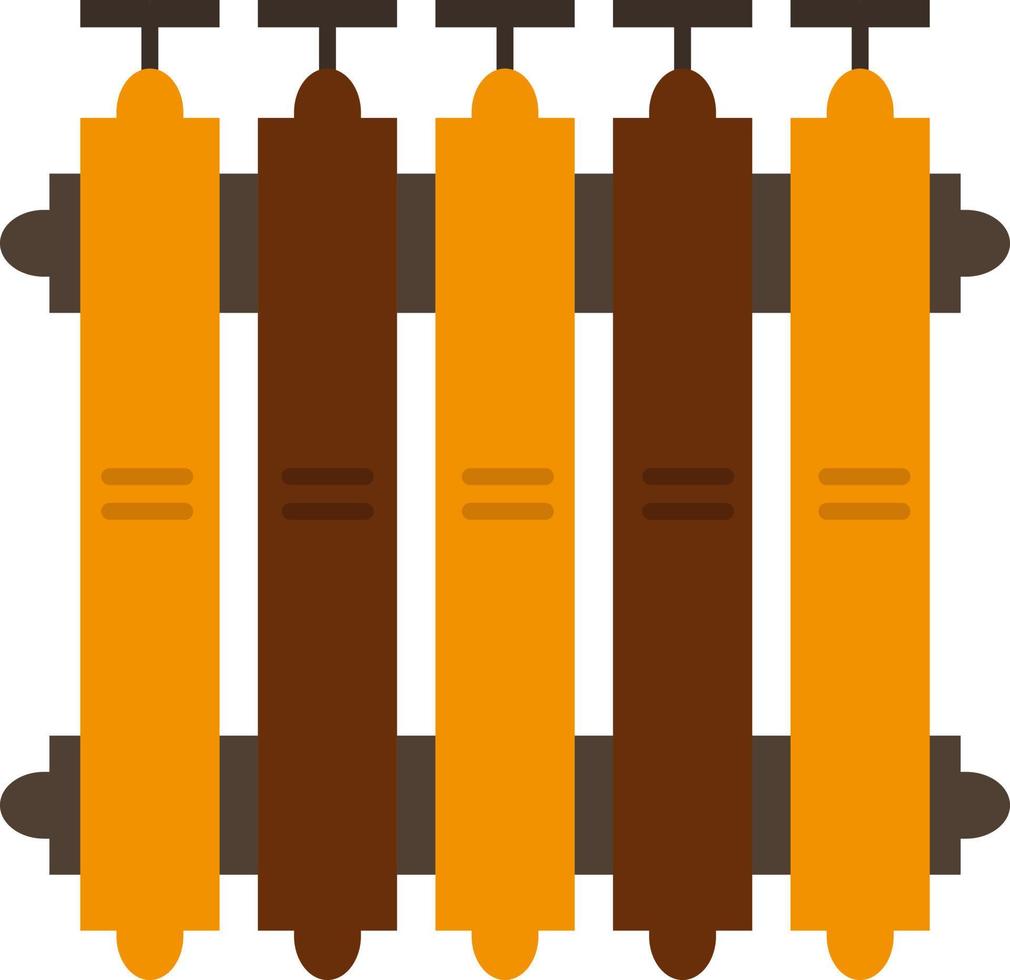 Radiator Heating Battery Warm Heat  Flat Color Icon Vector icon banner Template