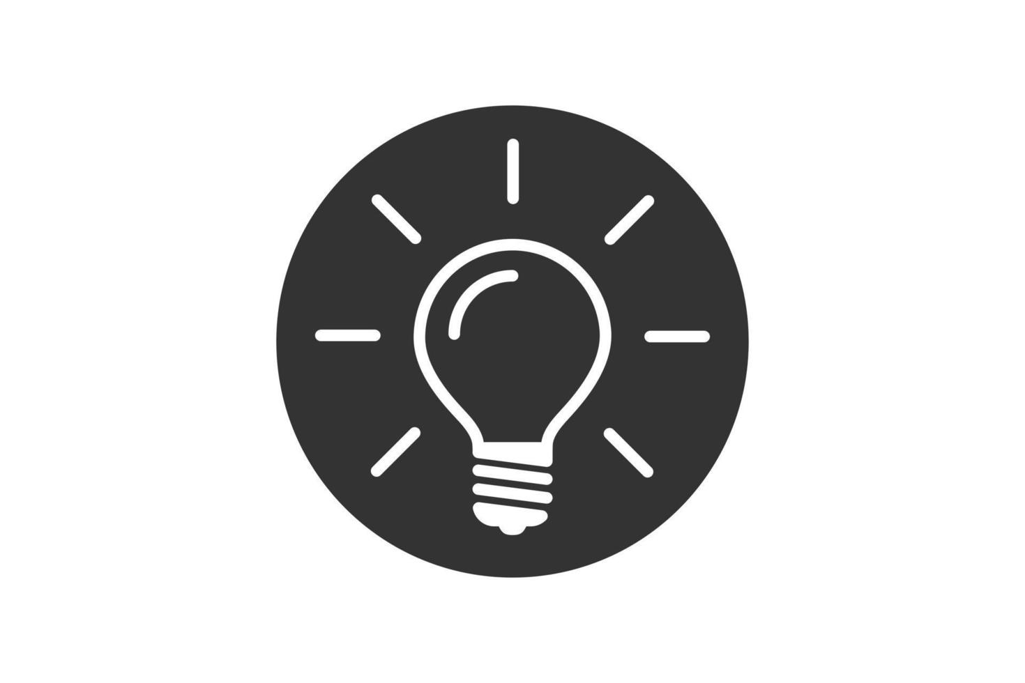 Electric light bulb icon. Electricity lamp symbol. Vector illumination sign.