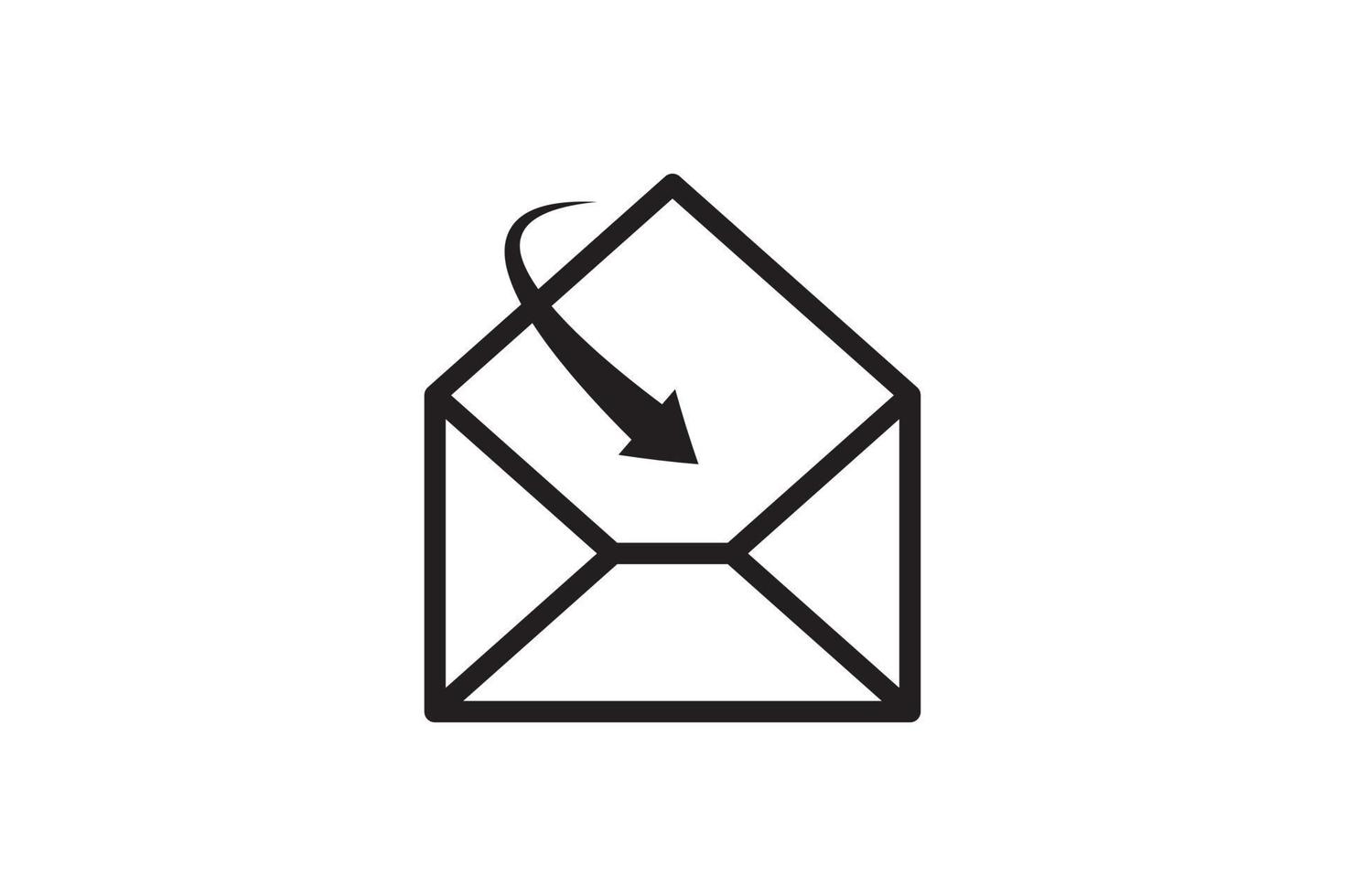 Mail icon vector sign. Letter envelope symbol. Message send to address illustration.