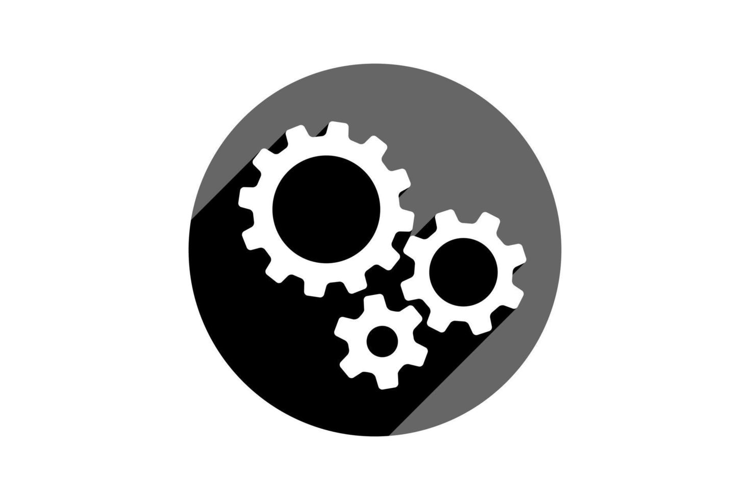 Setting icon vector with work cog gear element. Cogweel mechanism symbol.